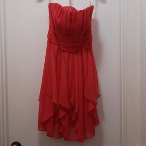 David's Bridal corral strapless dress size 6